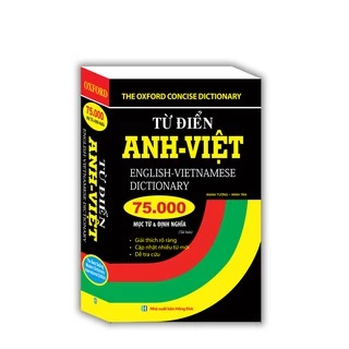 Sách - Từ điển Anh Việt 75000 mục từ và định nghĩa (bìa mềm)(tái bản)