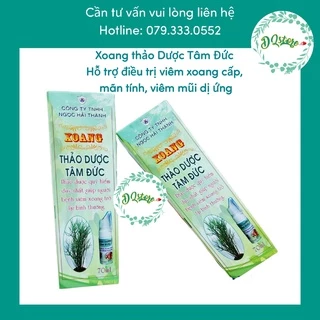 XOANG THẢO DƯỢC TÂM ĐỨC - xịt xoang, hỗ trợ viêm xoang, viêm mũi dị ứng