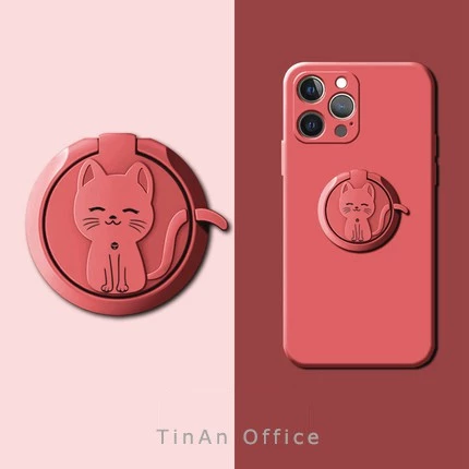 Giá Đỡ Điện Thoại Hình Con Mèo Dễ Thương, Giá Đỡ Dạng Nhẫn Đa Chức Năng Cho Điện Thoại Di Động