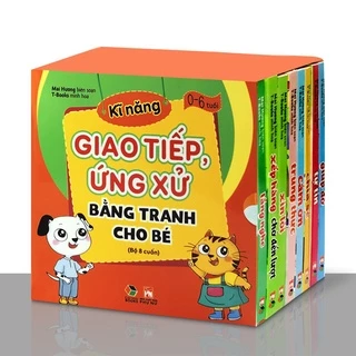 Sách - Bộ 8 cuốn Kĩ năng giao tiếp ứng xử bằng tranh cho bé từ 0-6 tuổi