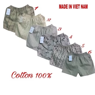 Quần đùi nam cotton mặc nhà thoáng mát