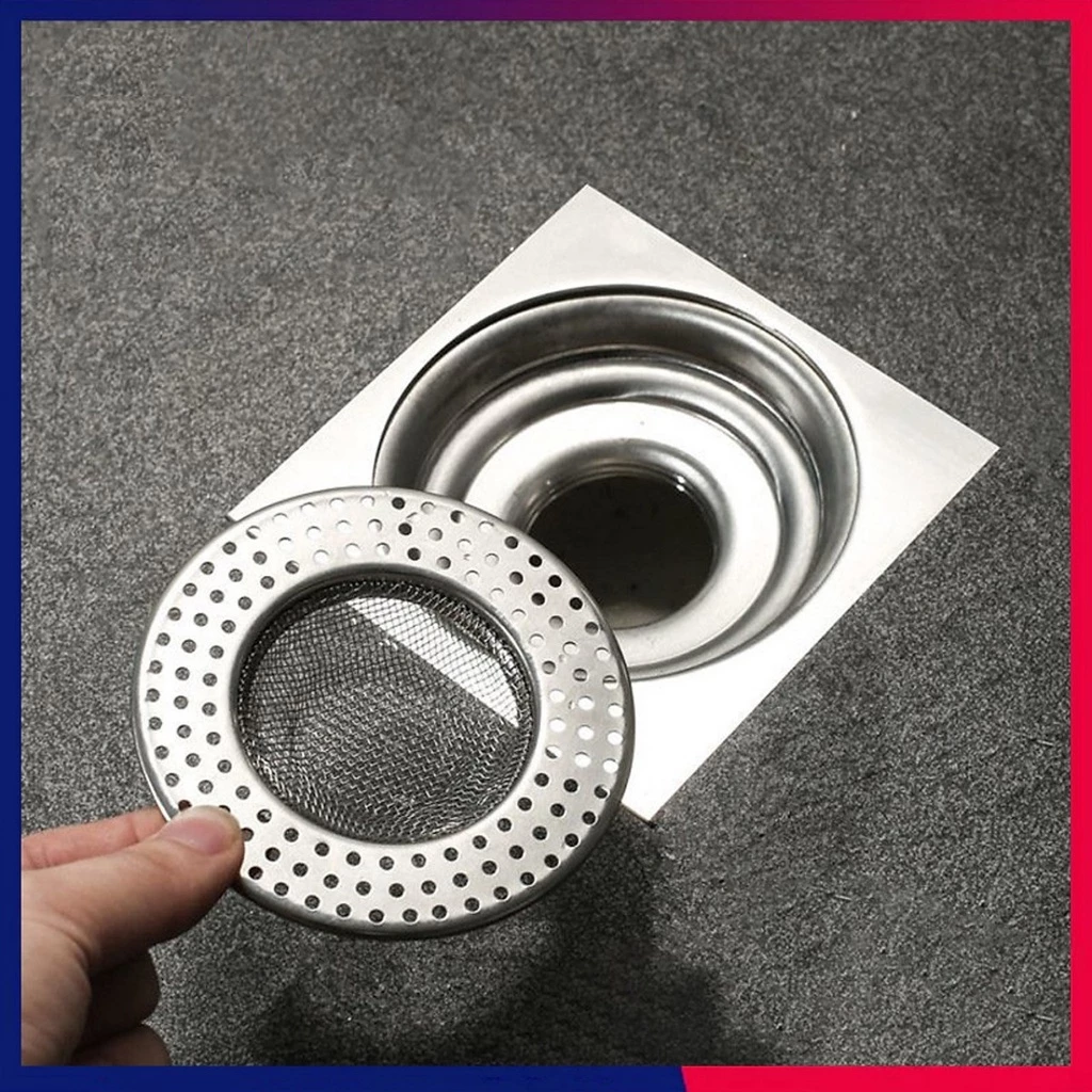Dụng cụ thoát nước sàn nhà tắm, bịt nắp cống lưới inox lọc rác, chặn tóc, thoát nước nhanh chống tắc hiệu quả