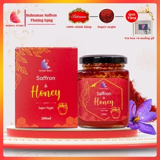 Saffron ngâm mật ong, nhụy hoa nghệ tây ngâm mật ong chính hãng Bahraman Iran loại super negin cao cấp