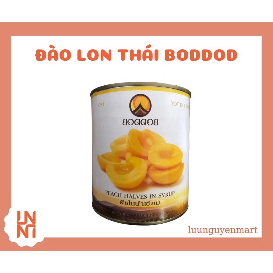 Đào Lon Ngâm Thái Lan Boddod 820gr