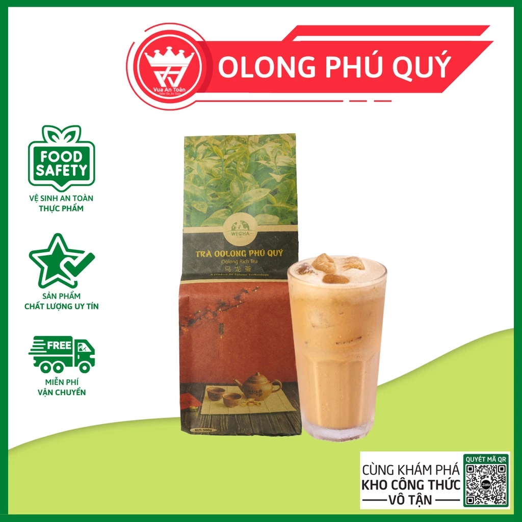 Trà Olong Phú Quý Wecha 500gr - Olong Rich Tea, Pha Trà Uống Hằng Ngày, Trà Sữa