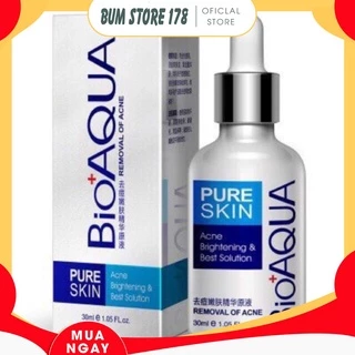 Serum Làm Sạch Mụn Trắng Da Dưỡng Ẩm Cấp Tốc Bioaqua Pure Skin 30ml