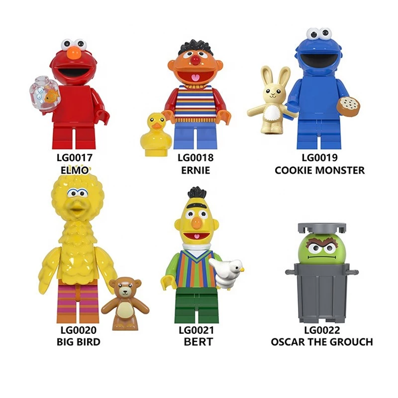Bộ Đồ Chơi Lắp Ráp Mô Hình Sesame Street Cho Bé