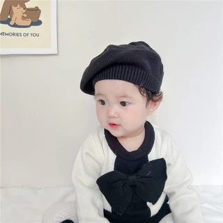 Mũ Beret Dệt Kim Màu Kẹo Ngọt Thời Trang Cho Bé