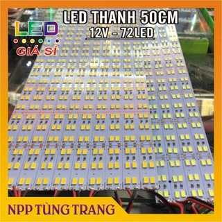 Đèn Led thanh 12V - 50cm Siêu sáng 72 mắt LED