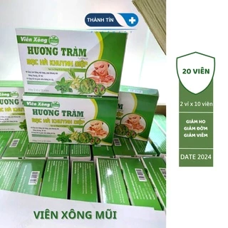 Viên Xông Hương Tràm, Tía Tô Nature Thông Mũi Họng, Giảm Viêm Đường Hô Hấp Cấp 2 Vỉ x 10 Viên