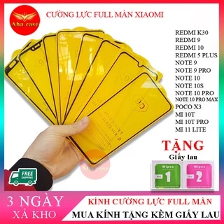 (Combo 3) Kính cường lực Xiaomi redmi note 9, note 9 pro, note 10 pro, Mi 10T redmi 9, 10, 10 pro max redmi 5 Plus, K30