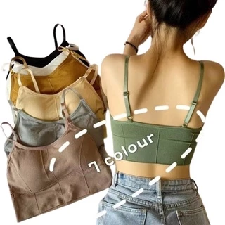 Áo Thể Thao Gym/Yoga Mút Rời -  Áo Bra Gân Croptop Khoét Lưng U Dáng Thể Thao