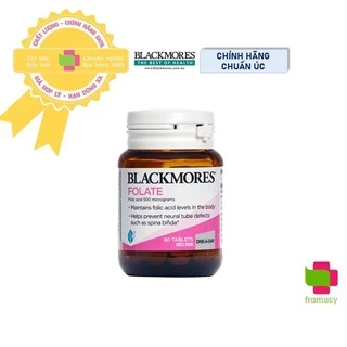 Viên uống Blackmores I-Folic/Folate 500mcg, Úc (150/90v) bổ sung axit folic chống dị tật thai nhi cho mẹ bầu