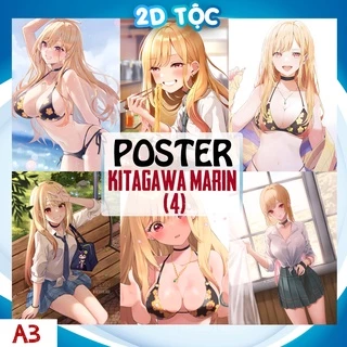 POSTER A3 KITAGAWA MARIN (4) ANIME MANGA MY DRESS-UP DARLING- 2D TỘC SHOP