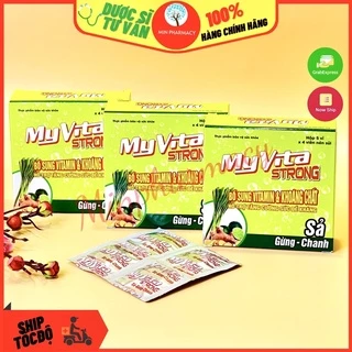 Viên Sủi Bổ Sung Vitamin C MYVITA Strong C Vị Chanh Sả Gừng Hỗ trợ tăng sức đề kháng  - Minpharmacy