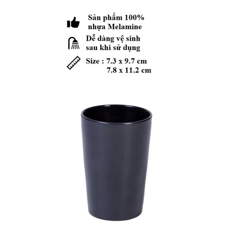 Ly(cốc) uống nước trà đá nhựa Melamine màu đen,nâu