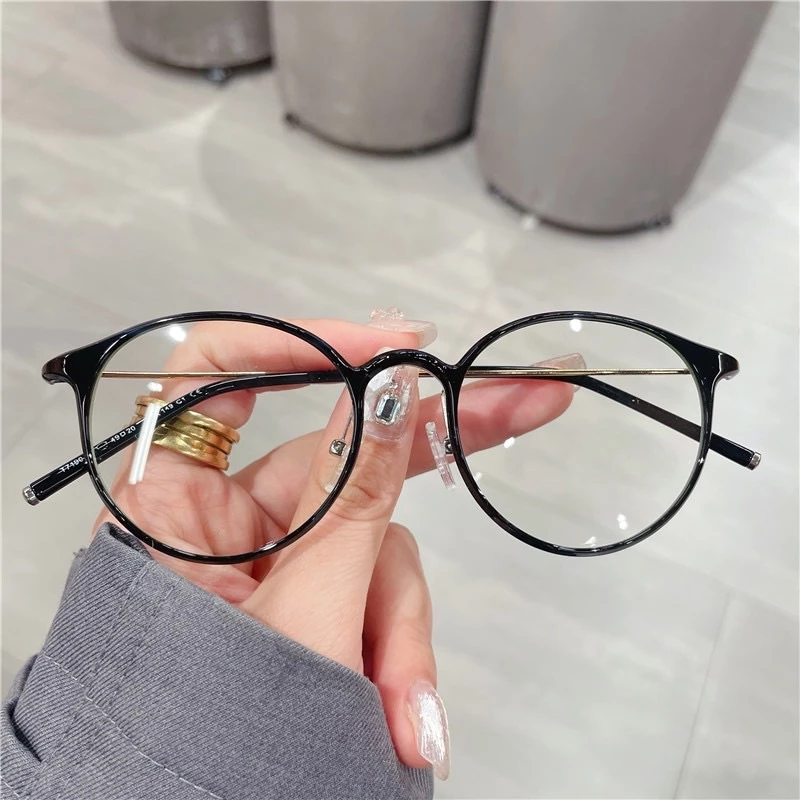 Gọng kính cận tròn mảnh càng tăm dẻo mẫu mới 7190 chống ánh sáng xanh, UV400  Jolie eyewear