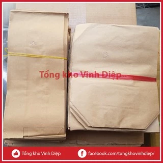 Combo 1 bó 100 túi xi măng, túi kraft 1kg đóng hàng, đựng đồ ăn, hoa quả