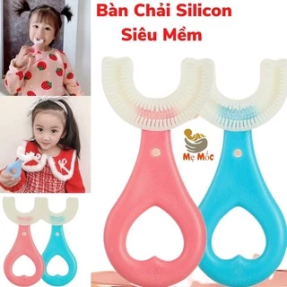 Bàn Chải Đánh Răng Bằng Silicon Siêu Mềm Hình Chữ U Cho Bé -Loại Xịn Bé Thích Mê