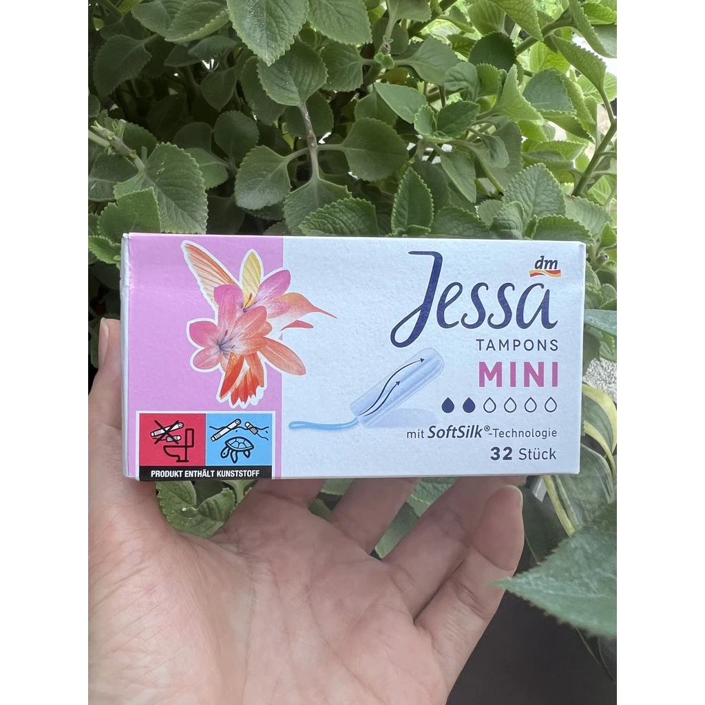 Tách lẻ Combo 10 Băng vệ sinh Tampon Jessa đủ size [Nội địa Đức]