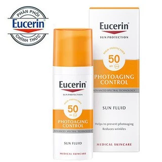 Eucerin Kem chống nắng SPF 50+ chống lão hóa Sun PhotoAging Fluid 50ml