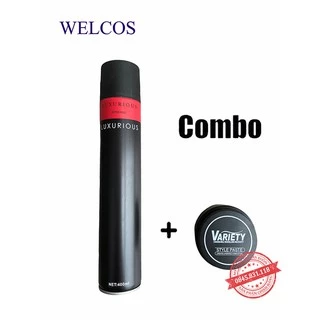 [COMBO]  gôm xịt tóc Luxurious 420ml + Sáp vuốt tóc VARIETY MATTE LASTING 100ml  chính hãng CB17