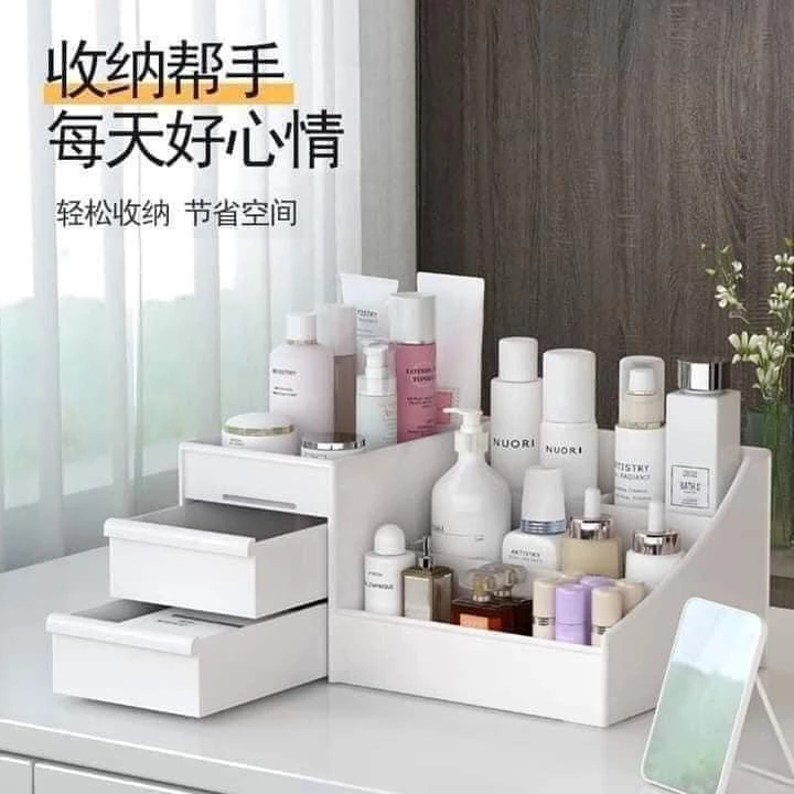 Kệ mỹ phẩm nhựa 3 tầng đa năng