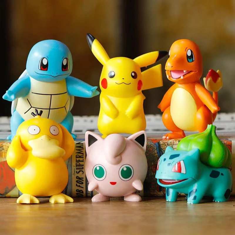 Bộ 6 Mô Hình Nhân Vật Pokemon Xinh Xắn Dùng Trong Trang Trí