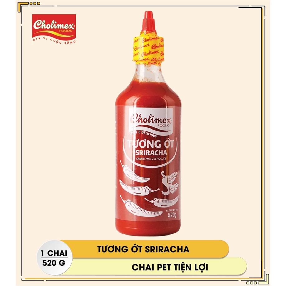 Tương ớt Sriracha Cholimex chai Pet 520g