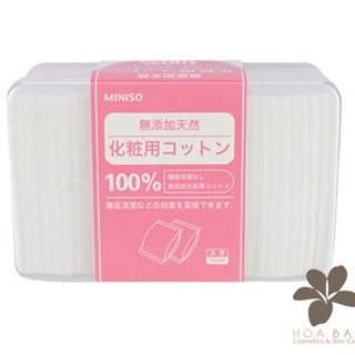 Bông tẩy trang Miniso 1000 miếng Nhật Bản Authentic