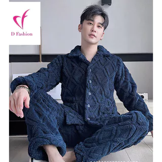 NG3682 Bộ pyjama nam nhung mềm mại cao cấp mặc ấm mùa đông hàng nhập - Thời Trang Dương