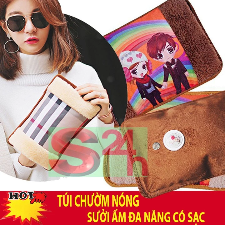 Túi chườm nóng sưởi ấm đa năng sạc điện chữa bệnh giảm đau mỏi giữ ấm cơ thể