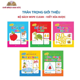 Sách - Bộ Vở Viết Xóa Được - Wipe Clean: Luyện Viết Không Sợ Sai ( Bộ 5 Cuốn)