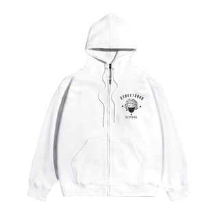 Áo Hoodie Zip - Trắng - Street Gang