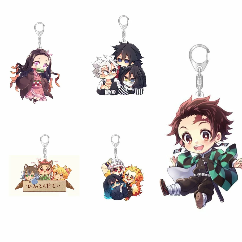 ( Mica trong acrylic ) Móc khóa KIMETSU NO YAIBA THANH GƯƠM DIỆT QUỶ chibi anime xinh xắn