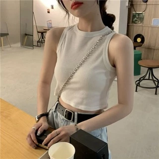 Áo croptop 3 lỗ hai dây ngắn thời trang mùa hè cho nữ