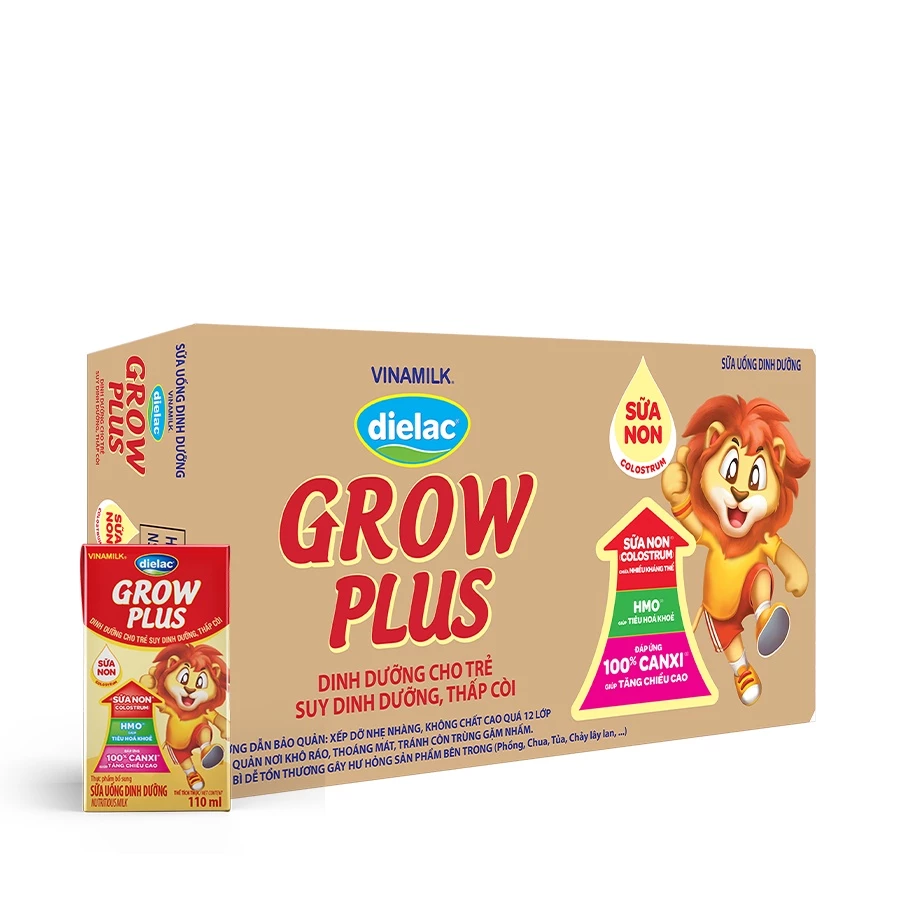 Thùng sữa bột pha sẵn Dielac Grow Plus Đỏ 110ml (48 hộp)