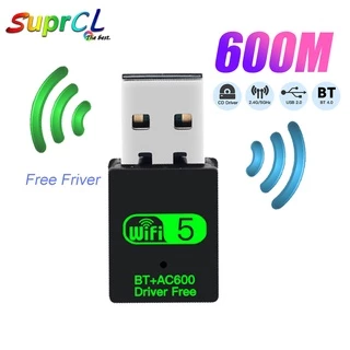 Usb Wifi 600mbps 2.4ghz / 5ghz Mini 2.0 Wlan 802.11ac Cho Laptop Windows 7 / 8 / 10