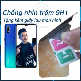 Dán chống nhìn trộm Realme 3, 3 Pro - Dán cường lực dẻo nano 9H+