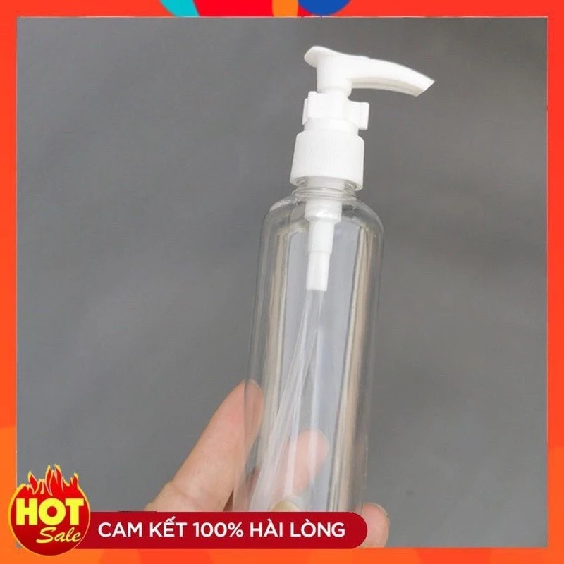 Combo 3 Chai Lọ Nhựa PET Dạng Vòi Nhấn Chiết Mỹ Phẩm, Dung Dịch, Nước Rửa Tay, Sữa Rửa Mặt, Dầu Gội, Sữa Tắm