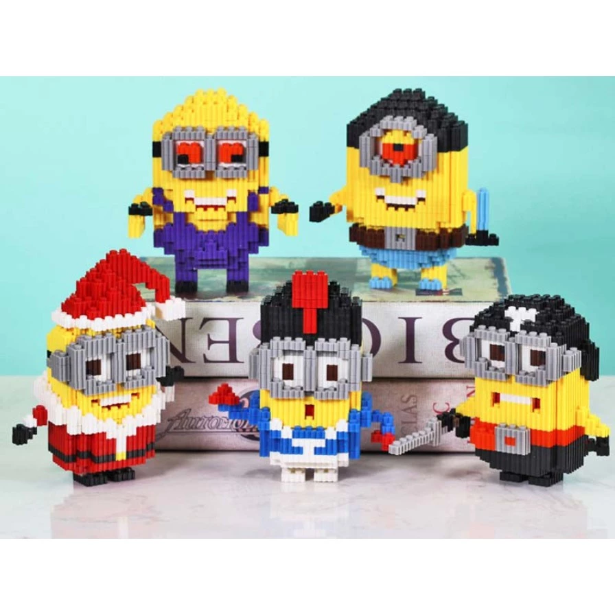 Đồ chơi lắp ráp mô hình lắp ghép Minion noel giáng sinh động vật 3D thu nhỏ dễ thương (có hộp) - Myna Mart