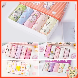 Set 5 QuầN LóT Cotton In HìNh NgựA Unicorn Dễ Thương Cho Bé GáI (2-13 TuổI)