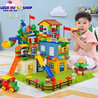 🌈 Bộ Xếp Hình Lego Thị Trấn Cối Xay Gió 242 Chi Tiết Size Duplo