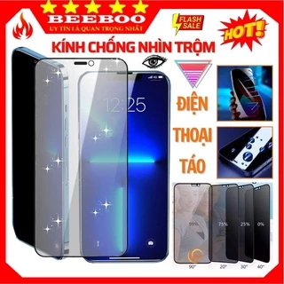 Kính cường lực chống nhìn trộm iphone Xs Max 11 Pro Max 12 Pro Max 13 Pro Max 14 ProMax 15 ProMax 7 Plus 8 Plus X Xr