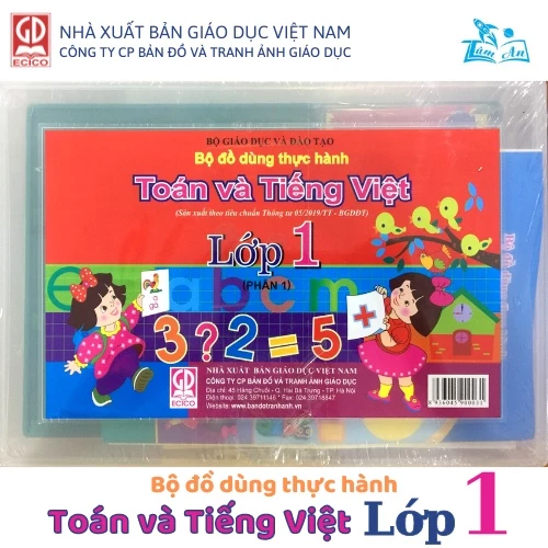 Bộ đồ dùng Thực Hành Toán - Tiếng Việt Lớp 1 (dùng chung cho cả 5 bộ sách giáo khoa lớp 1 mới)