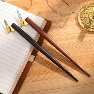 Set thân bút viết bằng gỗ kèm 6 đầu ngòi viết chấm mực khác nhau