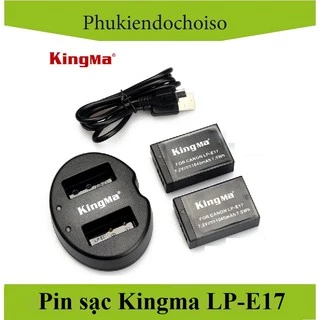 Pin sạc Kingma cho Canon LP-E17 + Hộp đựng Pin, thẻ nhớ