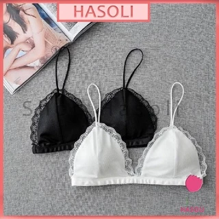 Áo Bra Satin Viền Ren Dây Mảnh Không Gọng Siêu Đẹp AL39