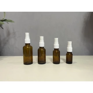 Chai Thủy Tinh Nâu 10ml/ 20ml/ 30ml/ 50ml Xịt Phun Sương Chiết Mỹ Phẩm Dạng Lỏng/ Nước Hoa/ Tinh Dầu