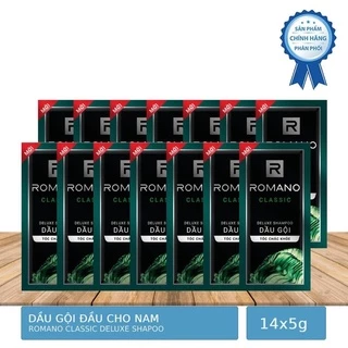 Dây 14 Gói Dầu Gội Đầu Cho Nam Romano Classic 5g